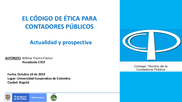 (PDF) EL CÓDIGO DE ÉTICA PARA CONTADORES PÚBLICOS Actualidad y prospectiva