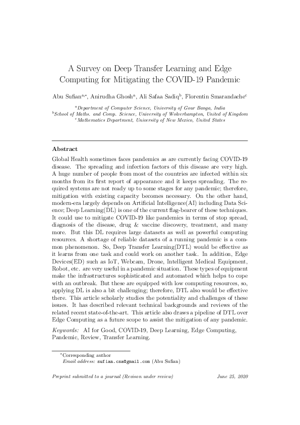 (PDF) A Survey on Deep Transfer Learning and Edge Computing for ...