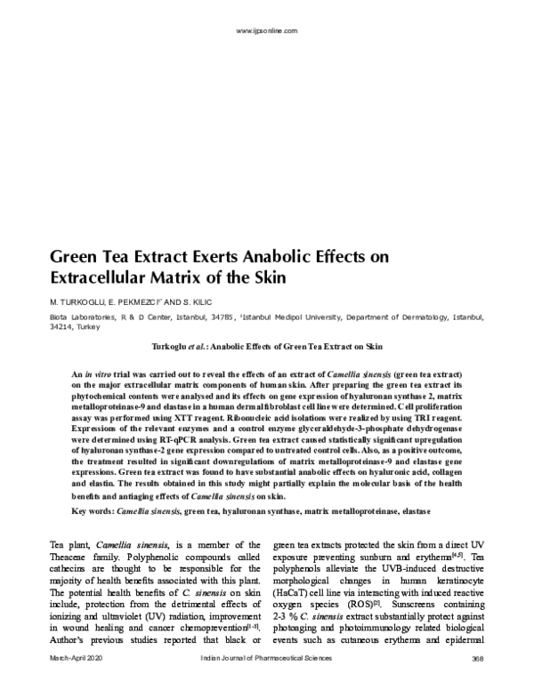 (PDF) Green tea extract exerts anabolic effects on extracellular matrix ...
