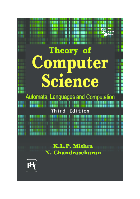 (PDF) THEORY OF COMPUTER SCIENCE Automata, Languages and Computation