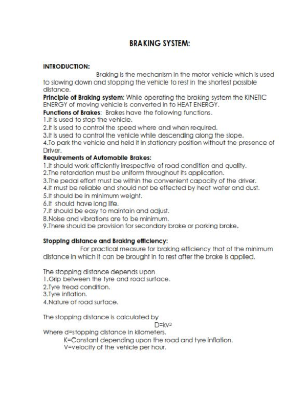 (PDF) Braking system