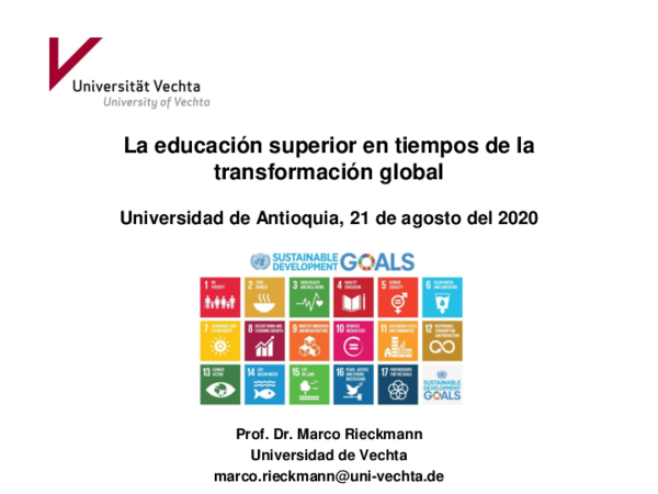 (PDF) La educación superior en tiempos de la transformación global