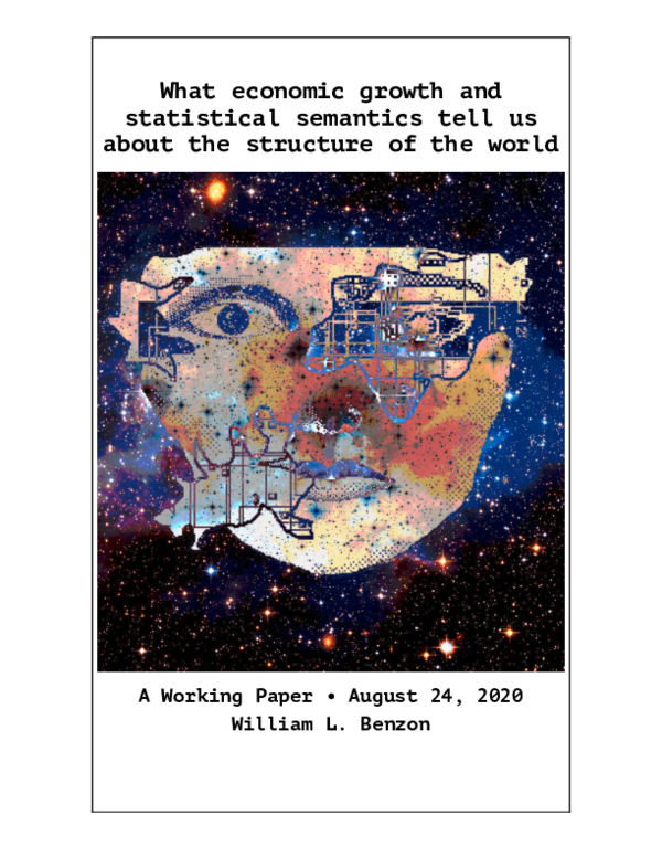 First page of “What economic growth and statistical semantics tell us about the structure of the world”