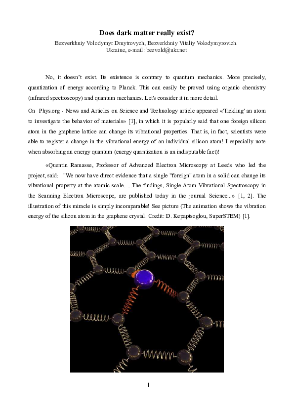 (PDF) Does dark matter really exist? Volodymyr Bezverkhniy Academia.edu