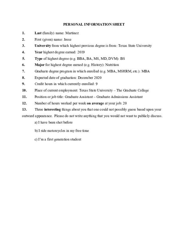 Personal Information Sheet Als Fill Online Printable vrogue.co