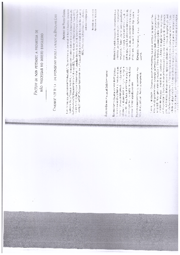 Pactum De Non Petendo (PDF) Pactum de non petendo: promessa de não processar no direito