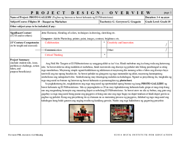 (DOC) Project DESIGN: OVERVIEW page 1