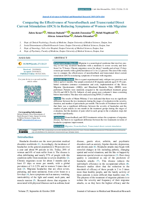 (PDF) Comparing the Effectiveness of Neurofeedback and Transcranial ...