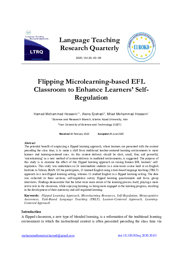 (PDF) Flipping Microlearning-based EFL Classroom to Enhance Learners ...