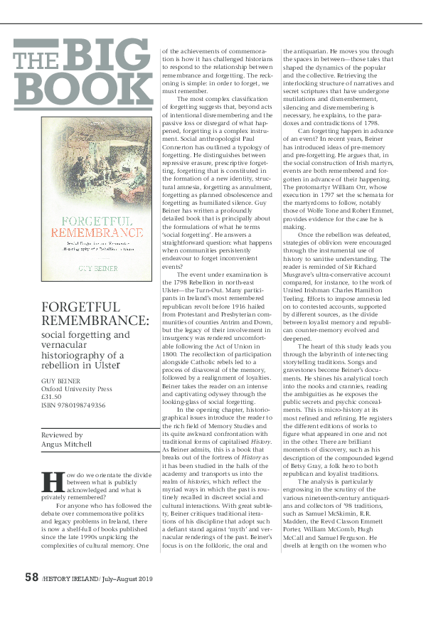 (PDF) The Big Book: Forgetful Remembrance: Social Forgetting and ...