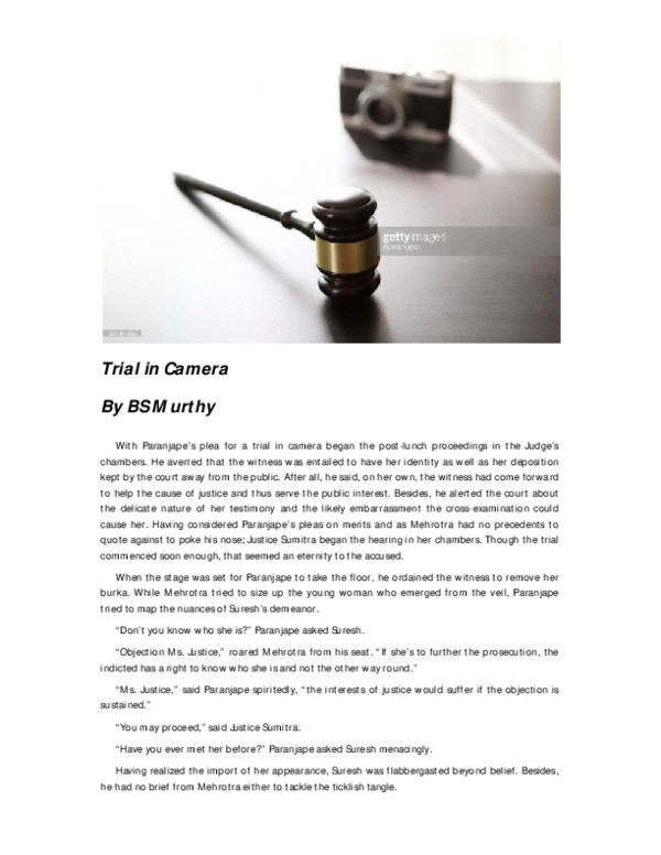 (PDF) Trial in Camera - Book Excerpt