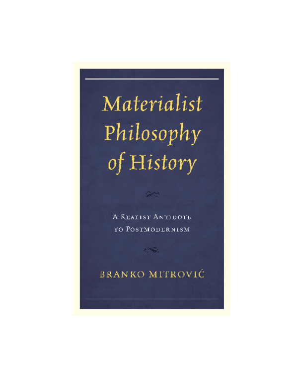 Materialist Interpretation Of History – MNQJCP
