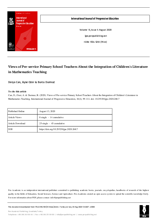 (PDF) Views of Pre-service Primary School Teachers About the ...