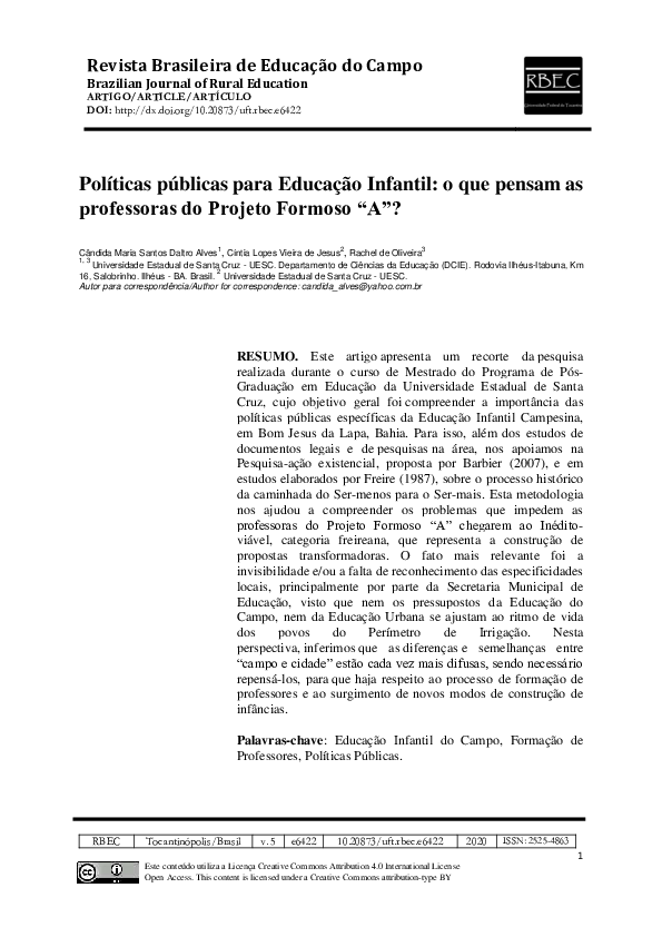 (PDF) Public policies in Child Education: what do teachers think of the ...