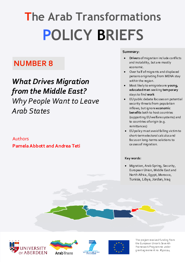 (PDF) What Drives Migration from the Middle East? Why People Want to ...