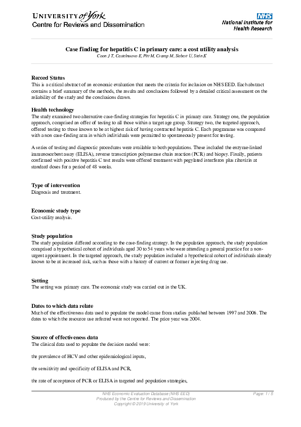 cost utility analysis 