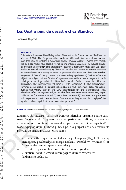 Synthese Sur Le Romantisme