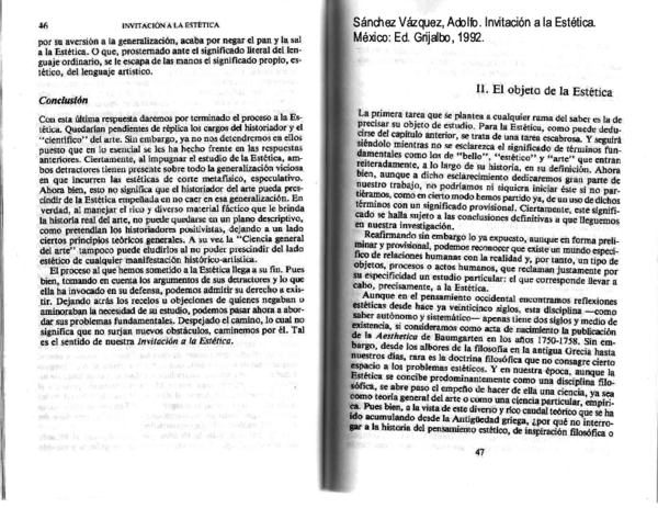 (PDF) Sanchez Vazquez Objeto Estetica