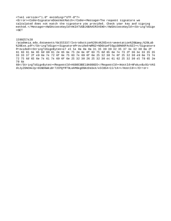 (PDF) Introduction to Instrumentation & Lab Exe