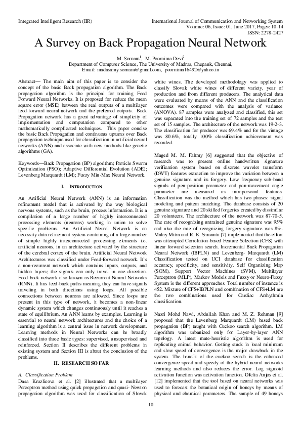 (PDF) A Survey on Back Propagation Neural Network