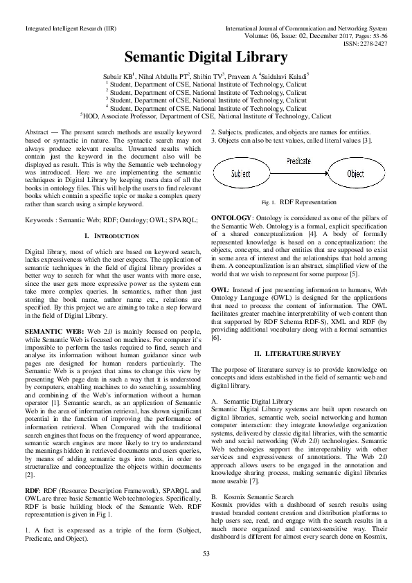 (PDF) Semantic Digital Library