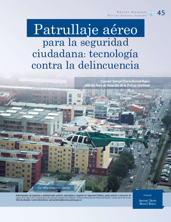 (PDF) Patrullaje aéreo para la seguridad ciudadana: tecnología contra ...