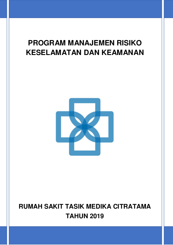 Pdf Program Manajemen Risiko Keselamatan Dan Keamanan Rumah Sakit