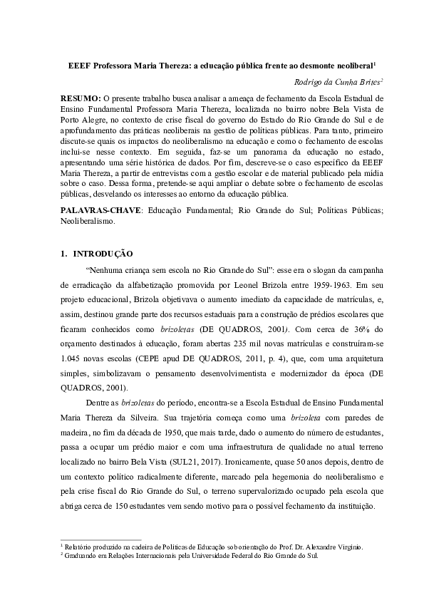 (DOC) EEEF Professora Maria Thereza: a educação pública frente ao ...