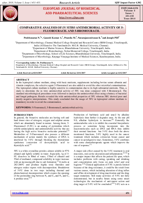 (PDF) COMPARATIVE ANALYSIS OF IN VITRO ANTIMICROBIAL ACTIVITY OF 5 ...
