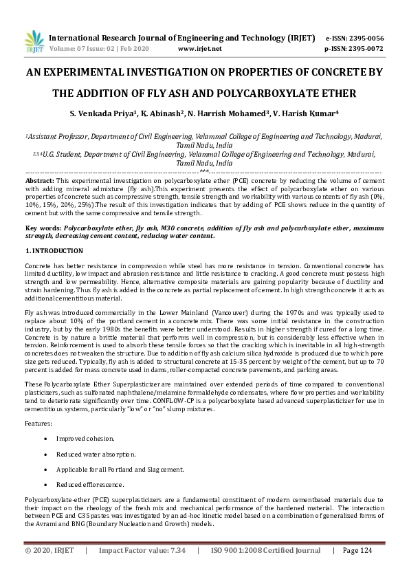 (PDF) IRJET- AN EXPERIMENTAL INVESTIGATION ON PROPERTIES OF CONCRETE BY ...