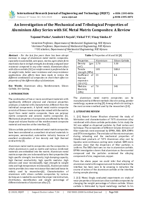 (PDF) IRJET- An Investigation of the Mechanical and Tribological ...