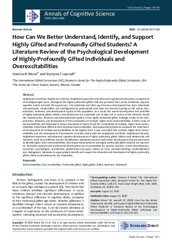 Pdf How Can We Better Understand Identify And Support Highly Gifted Pdf How Can We Better Understand Identify And Support Highly Gifted
