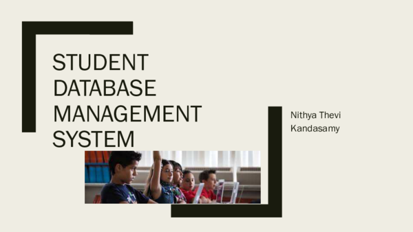 (PDF) STUDENT DATABASE MANAGEMENT SYSTEM Background of Project