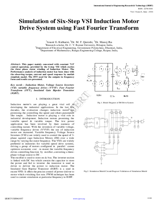 (PDF) IJERTSimulation of SixStep VSI Induction Motor Drive System