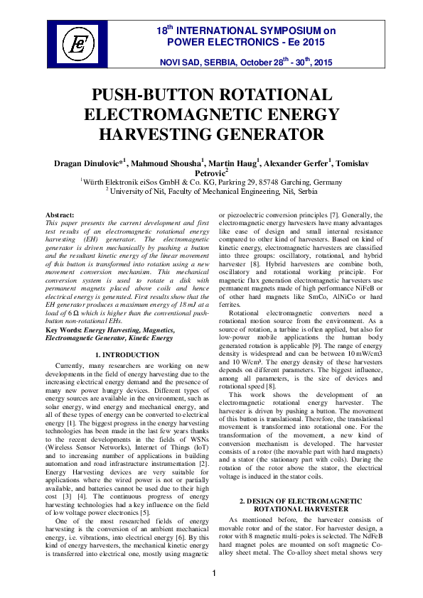 (PDF) PUSH BUTTON ROTATIONAL ELECTROMAGNETIC ENERGY HARVESTING GENERATOR