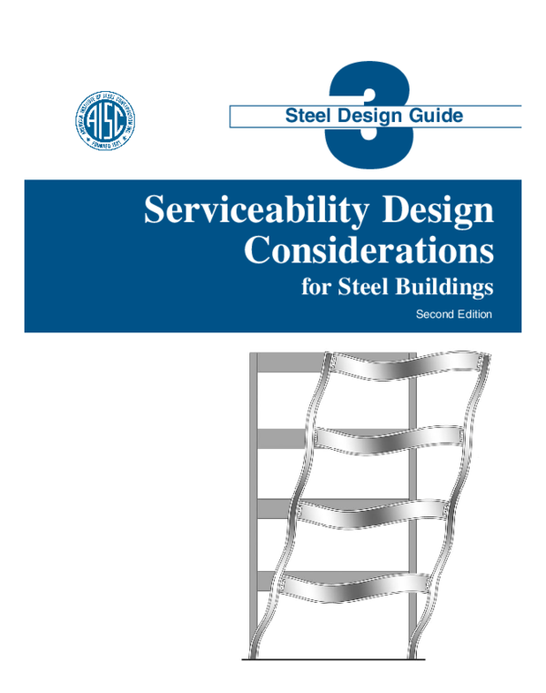 (PDF) Steel Design Guide Serviceability Design Considerations Second