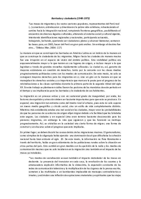 (PDF) Barriadas y ciudadanía (1948-1975)
