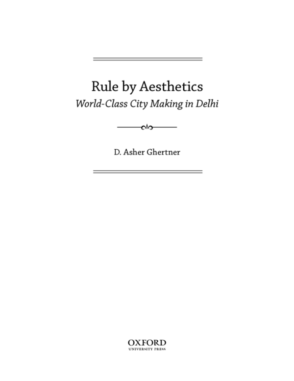 (PDF) Introduction to Rule By Aesthetics Asher Ghertner Academia.edu