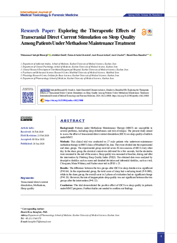 (PDF) Exploring the Therapeutic Effects of Transcranial Direct Current ...