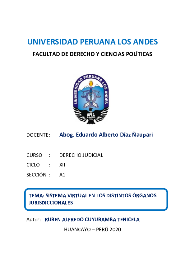 (PDF) UNIVERSIDAD PERUANA LOS ANDES FACULTAD DE DERECHO Y CIENCIAS ...