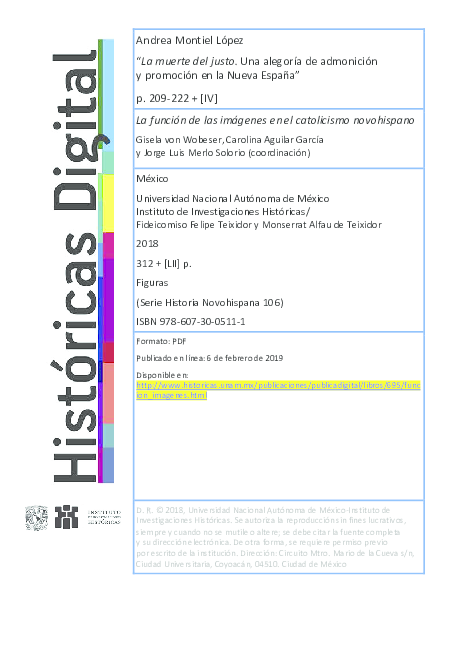 (PDF) La muerte del justo Una alegoría de admonición y promoción en la ...
