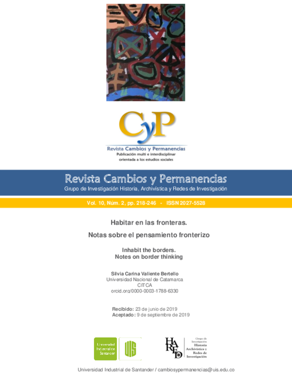 (PDF) Inhabit the borders. Notes on border thinking