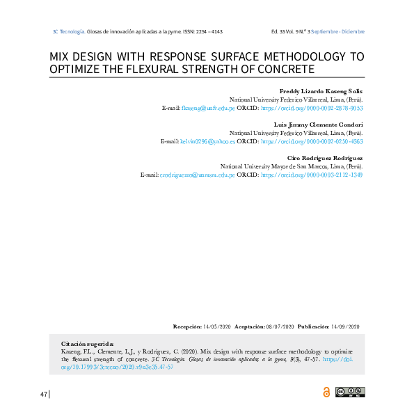 (PDF) MIX DESIGN WITH RESPONSE SURFACE METHODOLOGY TO OPTIMIZE THE ...