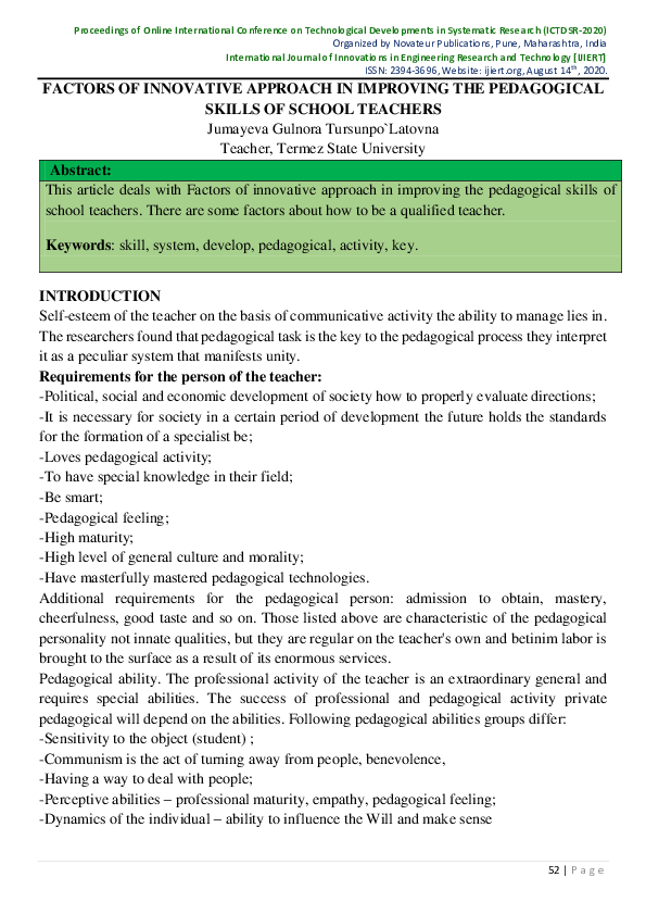 (PDF) IJIERT-FACTORS OF INNOVATIVE APPROACH IN IMPROVING THE ...