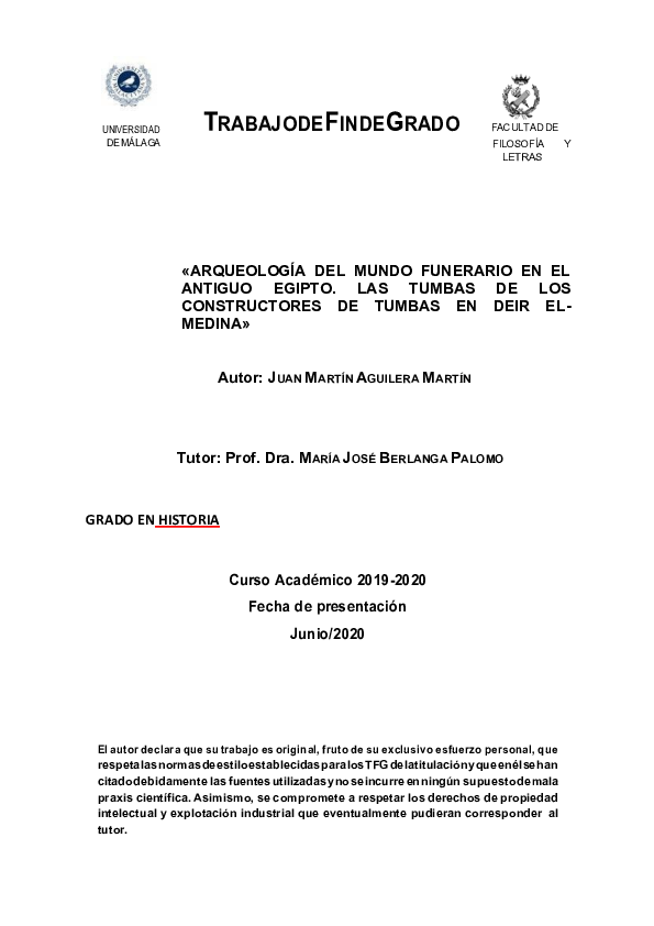 (PDF) ARQUEOLOGÍA DEL MUNDO FUNERARIO EN EL ANTIGUO EGIPTO. LAS TUMBAS