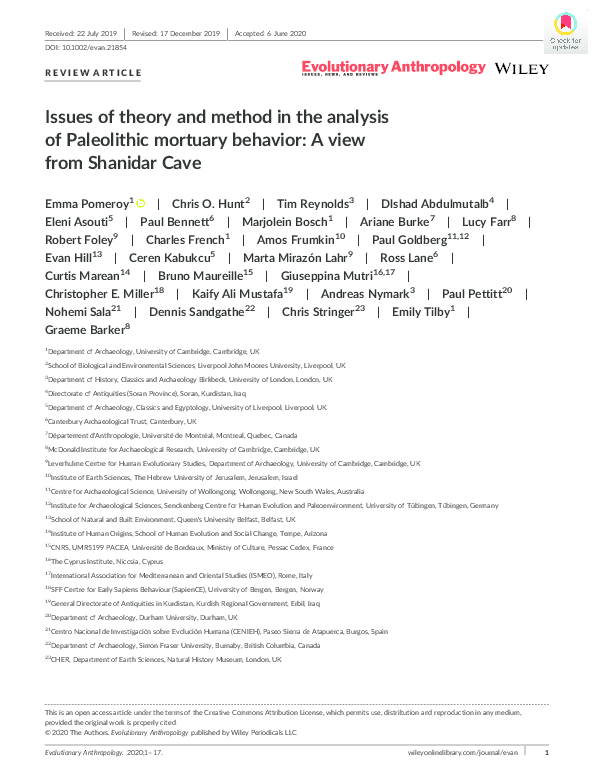 (PDF) Pomeroy et al 2020.Issues of theory and method in the analysis of ...