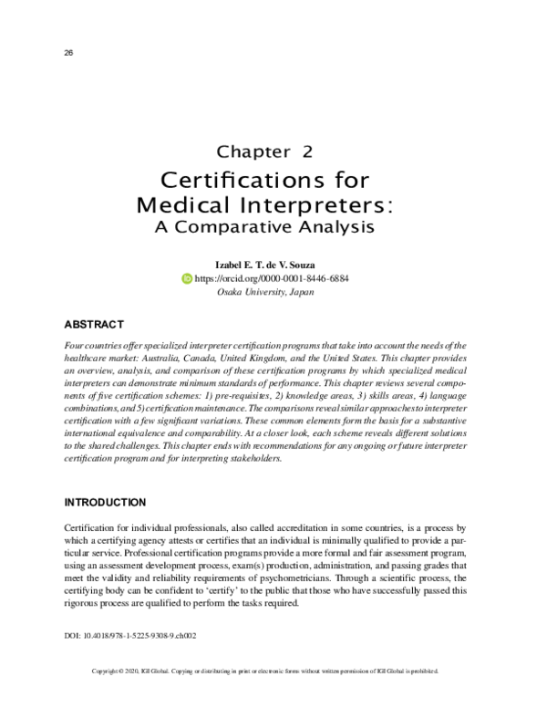 (PDF) 2 CertificationsforMedicalInterpreters SAMPLE.pdf Izabel