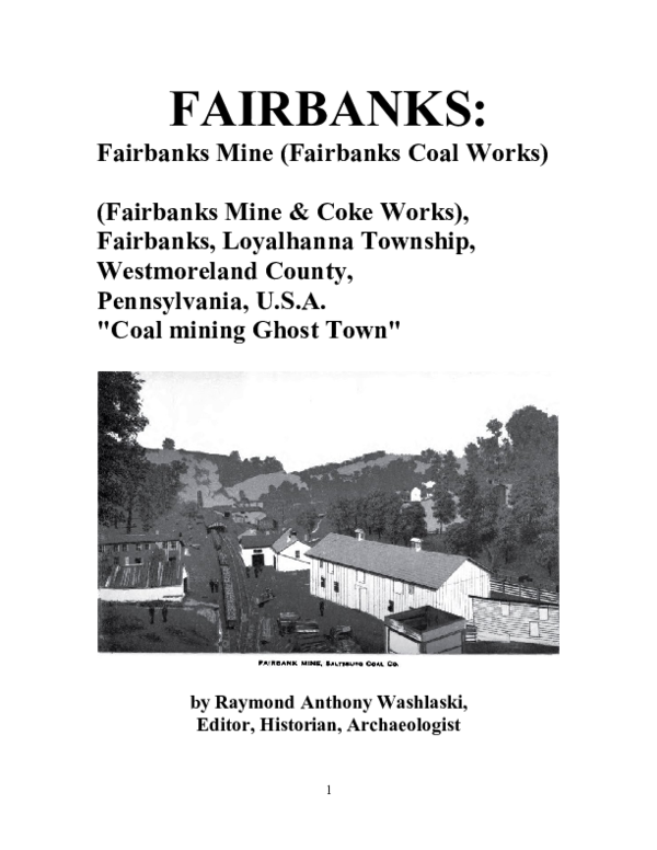 (DOC) FAIRBANKS Fairbanks Mine (Fairbanks Coal Works) (Fairbanks Mine