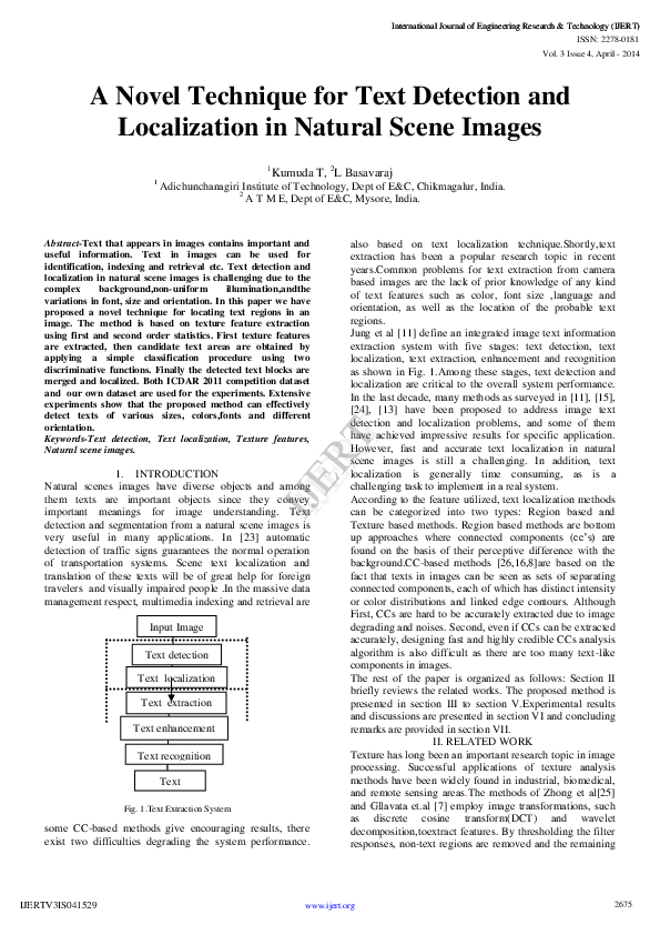 Text Detection And Localization In Scene Images: A Broad Review – MEMHZL