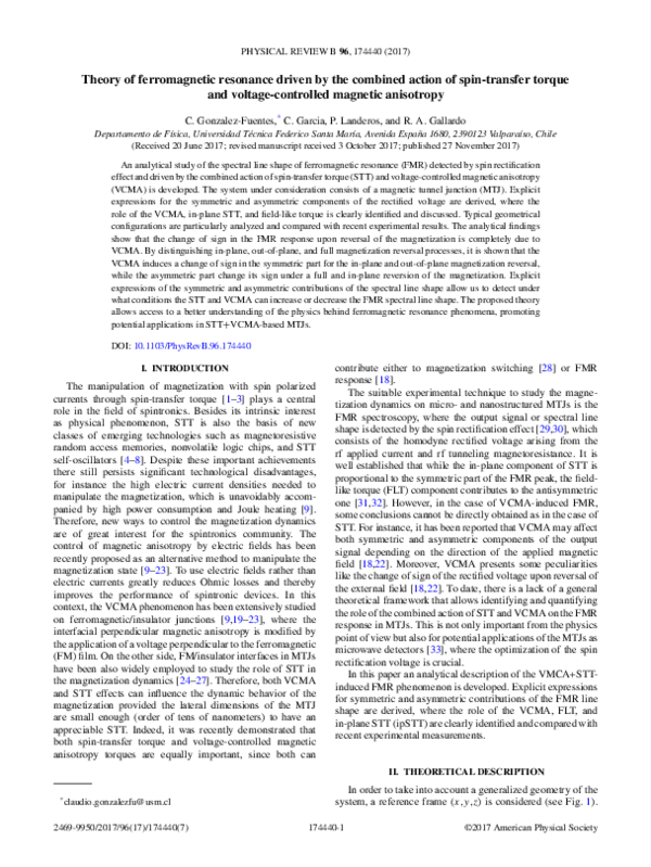 (PDF) Theory of ferromagnetic resonance driven by the combined action ...